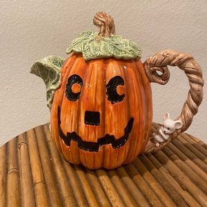 Vintage Fitz & Floyd Omnibus Halloween Pumpkin Pitcher 1989